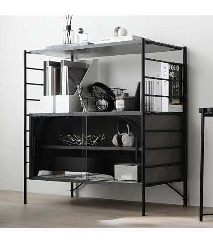 Amazon｜IKEA (イケア) IVAR イーヴァル キャビネット 扉付 - ブラック